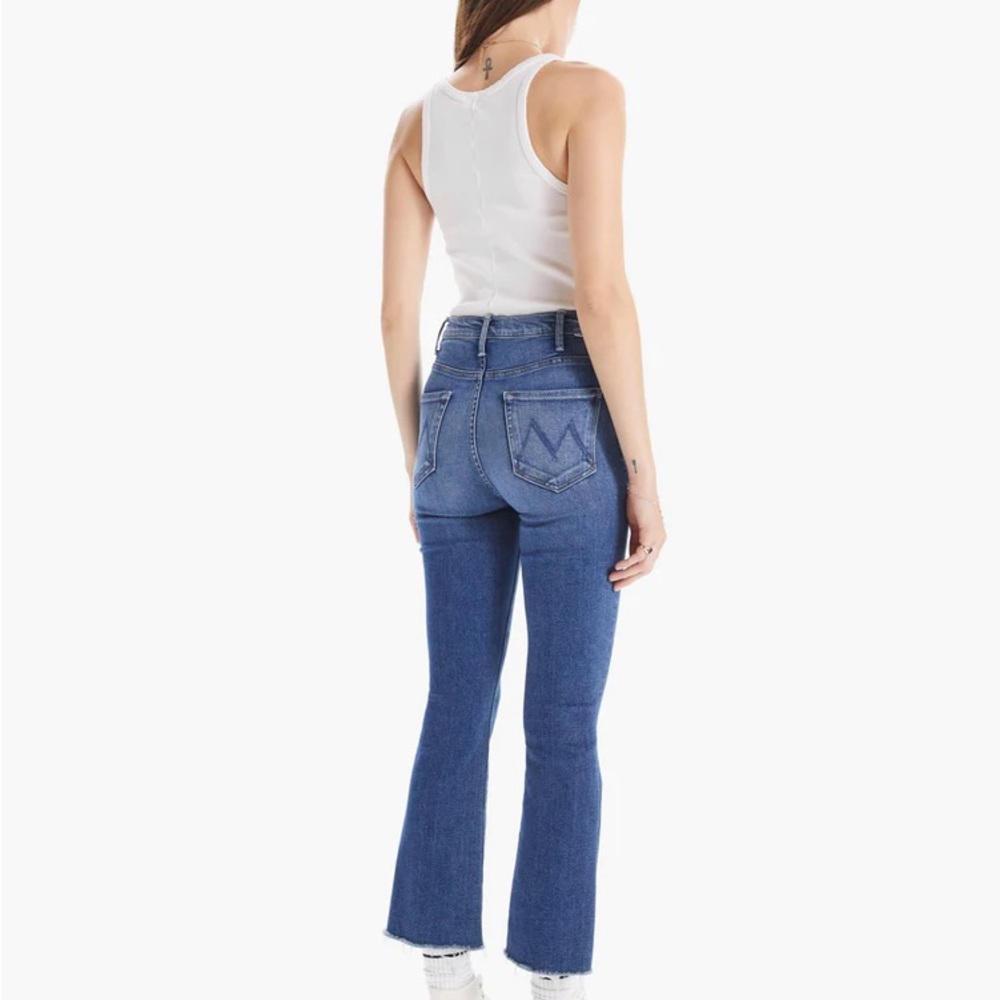 “Mother” “The hustler ankle fray jeans”  “25”
